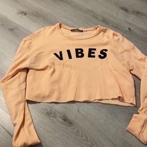 Pinky orange cropped long sleeve